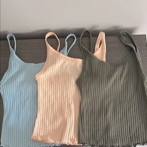 Set of 3- Old Navy Ribbed Knit Tank Tops